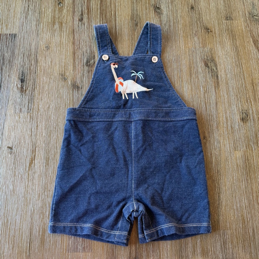 3/24$ Pekkle Baby Shortalls Short Overalls with Dinosaur Design size 24 months